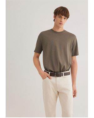 Mavi Braunes Basic-T-Shirt Mit Lockerer Passform Lockerer, Entspannter Passform -70376 Für Herren