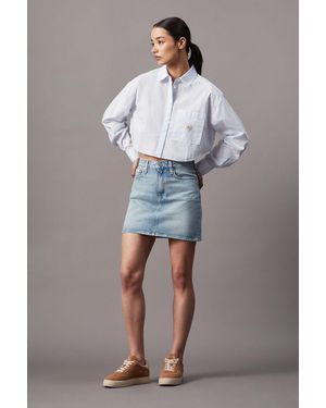 Calvin Klein Regularer Mini-Skirt Für Damen - Grau