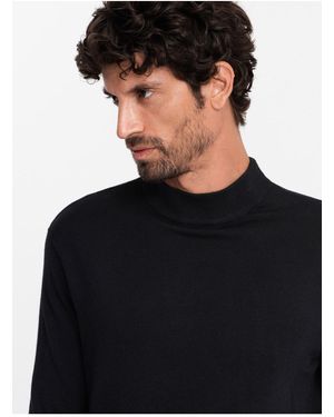 Ombre Strick-Halbgolf Mit Viskose V1 Xl Für Herren - Schwarz