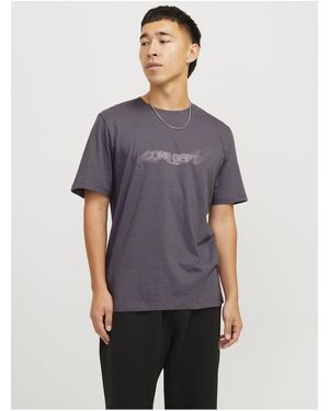 Jack & Jones T-Shirt Gedruckt Rundhals T-Shirt Für Herren - Blau