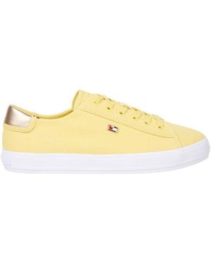 Tommy Hilfiger Vulc Canvas Lace Up Sneak Sarı Kadın Sneaker Für Damen - Gelb