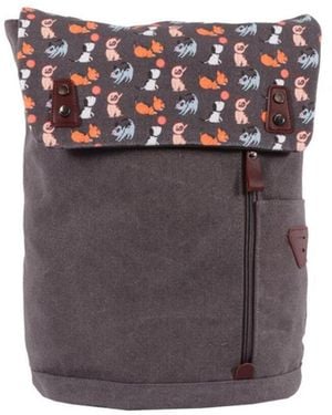 BIGGDESIGN Grauer Vintage Dogs Laptop-Rucksack Für Damen - Lila