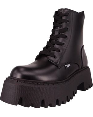 Buffalo Sportliche Stiefelette Aspen Lace Up 1622588 Kunstleder Für Damen - Schwarz