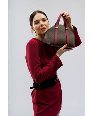 Lucky Bees Hand- Und Schultertasche Mit Gemusterter Innenbörse Für Damen - Rot