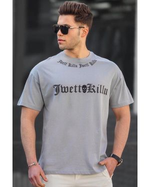 Madmext Graues T-Shirt Für Herren