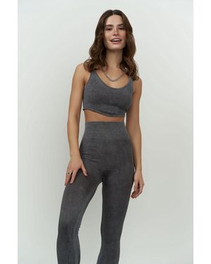 MAİ COLLECTİON Niko Antique Corded Smoked Crop Für Damen - Grau