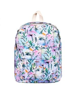 BIGGDESIGN Gesichter Rucksack - Blau