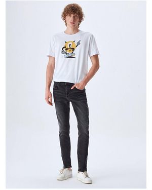 LTB Jumy Super Skinny Jeanshose Mit Normaler Taille Und Schmalem Bein Für Herren - Weiß