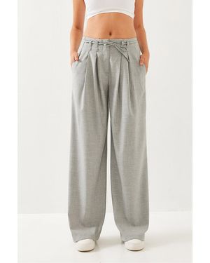 Bianco Lucci Plissee-Palazzo-Hose Für Damen - Grau