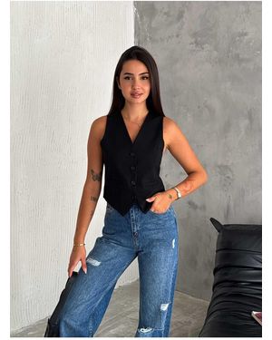 ZF BUTİK Premium-Freizeitweste Für Damen - Blau