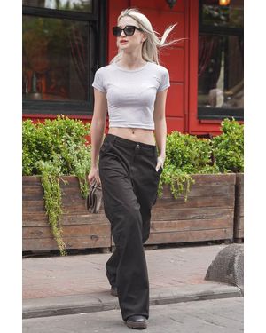 Madmext Schwarze Gerade Geschnittene Cargohose Mg1601 Für Damen