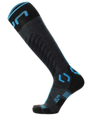 Uyn Ski Socken One Merino Socks, Merinowolle, Logo Für Damen - Blau