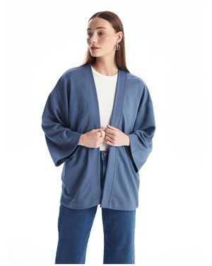 LC Waikiki Oversize Cardigan Schalkragen, Uni-Schnitt Für Damen - Blau