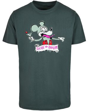 Merchcode Brandalised Betrunkener Mick T-Shirt Für Herren - Grün