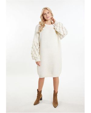 IZIA Strickkleid Für Damen - Weiß