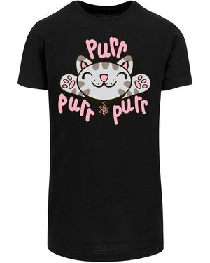 F4NT4STIC Big Bang Theory Soft Kitty Purr -Blk And Big Bang Theory With Shaped Long Tee Für Herren - Schwarz