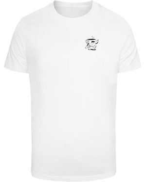 Mister Tee Better With Coffee Tee Für Herren - Weiß