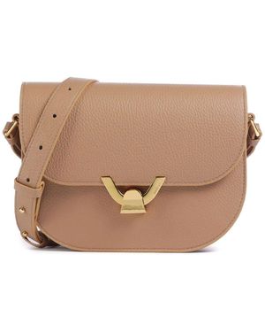 Coccinelle Handtasche, Ein Griff, Einfarbig, Bedrucktes Logo, Hakenverschluss Für Damen - Natur