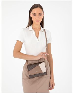Pierre Cardin Coffee Monogram Cross Umhängetasche 05Pc24K3307 Für Damen - Braun