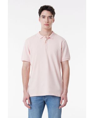 Lee Jeans Hellrosa Polokragen 100 Baumwolle Regularfit T-Shirt Für Herren - Mehrfarbig