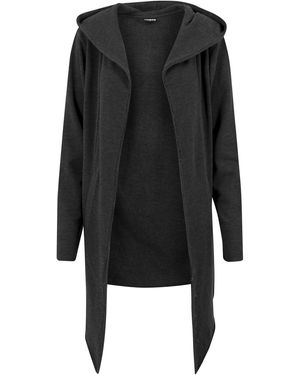 Urban Classics Long Hooded Open Edge Cardigan Für Herren - Schwarz