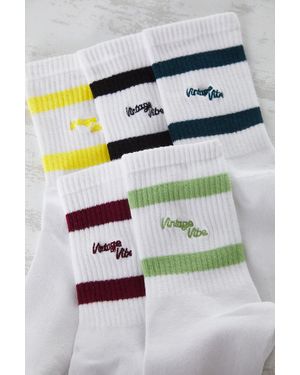 Trendyol Ecrufarbene -Baumwollsocken Im 5Er-Pack – College/Tennis/Mittellänge – - Grau