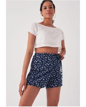 Herita Skort Mit Blumenmuster Für Damen - Blau
