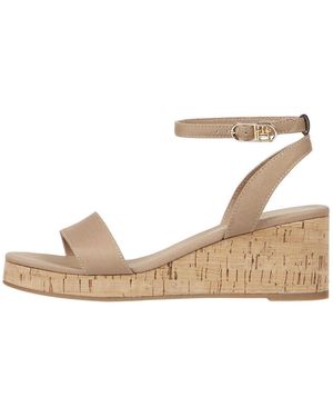 Tommy Hilfiger Im Cork Mid – Keilsandale Mit Hoher Taille Für Damen - Natur