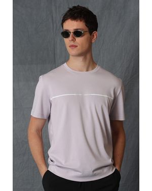Lufian Carny Basic T-Shirt Flieder Für Herren - Grau