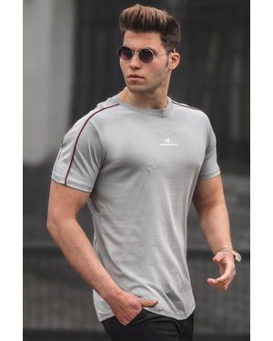 Madmext Geräuchertes T-Shirt Für Herren - Grau