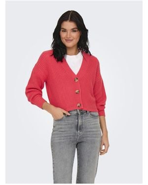 ONLY Strickjacke Onlcarol Strickjacke Für Damen - Rot