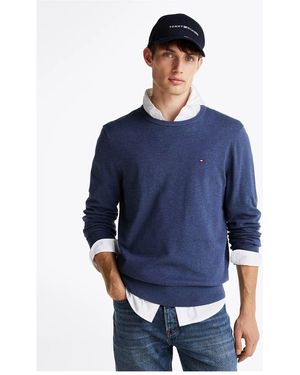 Tommy Hilfiger Ssnl Essential Baumwoll-Sweatshirt Mit Rundhalsausschnitt Für Herren - Blau