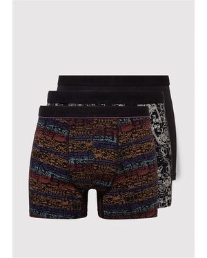 Mavi 3-Teilige Bedruckte Schwarze Boxershorts -900 Für Herren