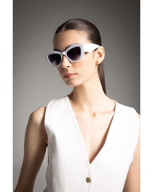Defacto Sonnenbrille Mit Katzenmuster - Weiß