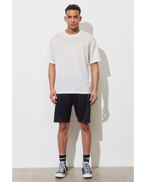 AC&Co / Altınyıldız Classics Weißes, Locker Geschnittenes T-Shirt Mit Rundhalsausschnitt Für Herren