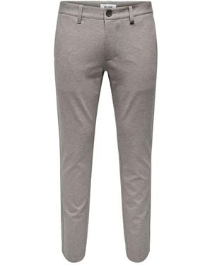 Only & Sons Chino Hose Onsmark Verjüngt Chino Hose Für Herren - Grau