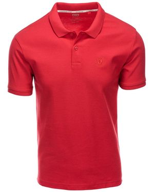 Ombre Schlichtes Poloshirt Für Herren - Rot