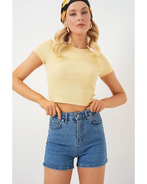 Bigdart Kurze Denim-Shorts 5339 – Marineblau Für Damen