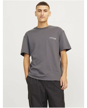 Jack & Jones T-shirt mit rundhalsausschnitt - Grau