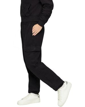 Qs By S.oliver Lässige Mid-Rise-Sweat-Jogginghose – Ladetaschen Für Damen - Schwarz