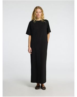 SELECTED Kleid Mit Kurzen Ärmeln Maxi Für Damen - Schwarz