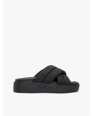 Tommy Hilfiger Tjw Flatform Sandale Für Damen - Schwarz