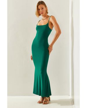 Bianco Lucci Lycra-Kleid - Grün