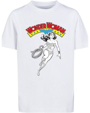 F4NT4STIC Kinder Dc Comics Wonder Lasso With Kids Basic Tee - Weiß