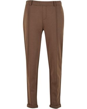 Urban Classics Cropped Interlock Jogg Chino Für Herren - Braun