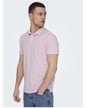 Only & Sons Onsfletcher Life Slim Fit Polo Noos Zephyr Style Owner Cut Für Herren - Weiß
