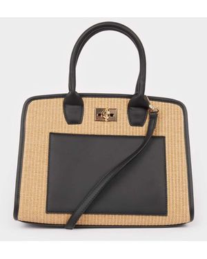 Defacto Umhängetasche Aus Stroh Für Damen - Blau