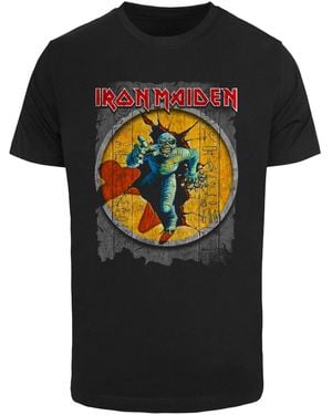 Merchcode Powerslave Mummy Circle Ripped Paper T-Shirt Für Herren - Schwarz