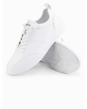 Ombre Einfarbige Schuhe Im Sportstil Mit Nähten V1 41 Für Herren - Weiß