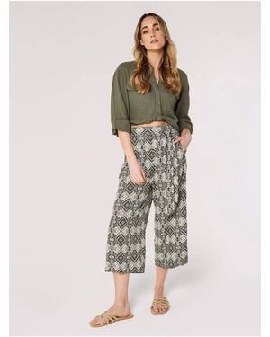 Apricot Gedrehtes Kurzes Hemd Für Damen - Grün
